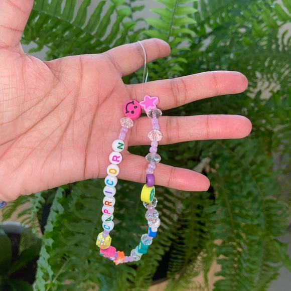 Handmade Y2K Zodiac Inspired Trendy Beaded Phone Case Lanyard Wrist Strap - Picture 3 of 8